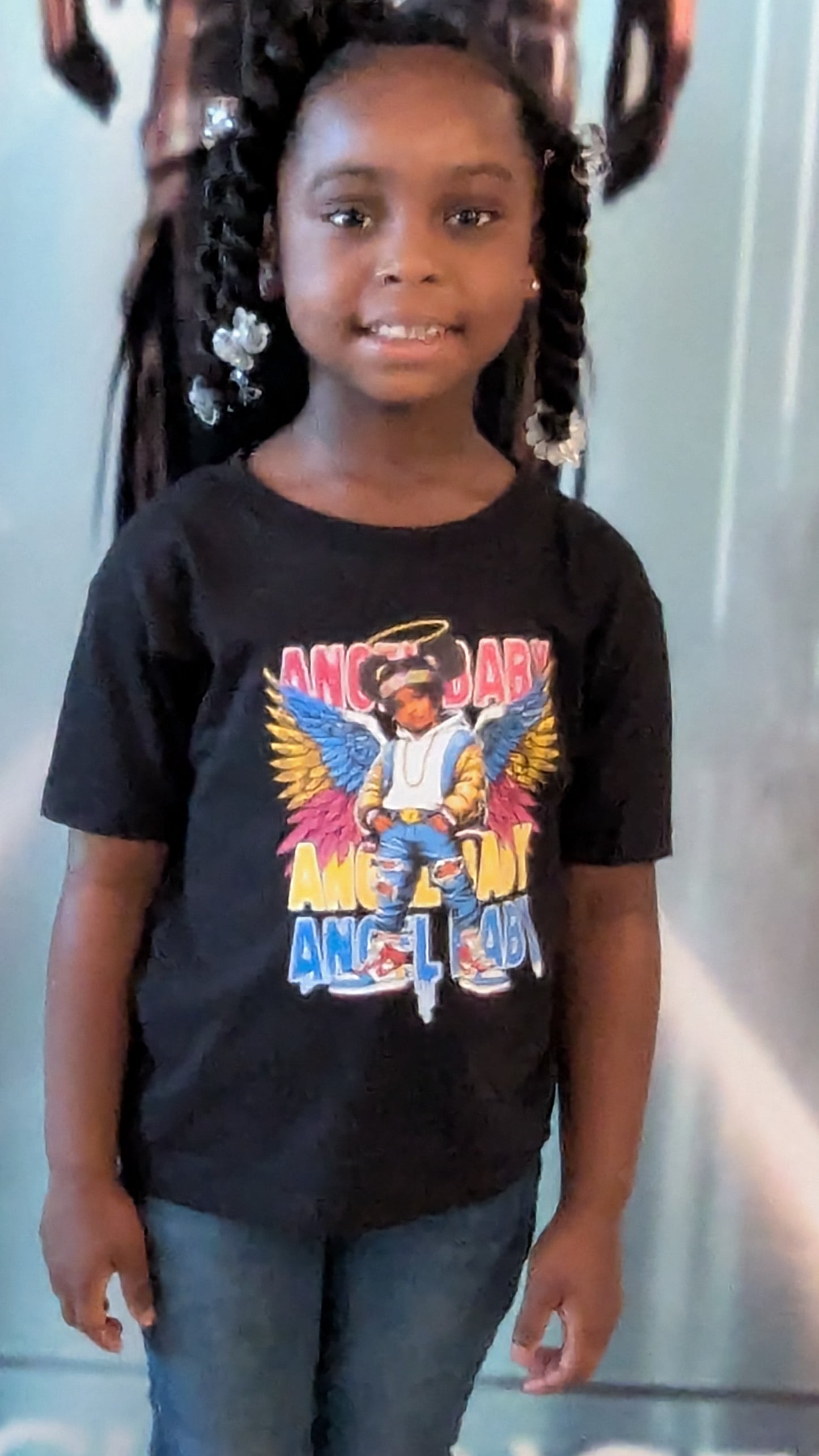 BLACK ANGEL GIRL'S "ANGEL BABY" T-SHIRT