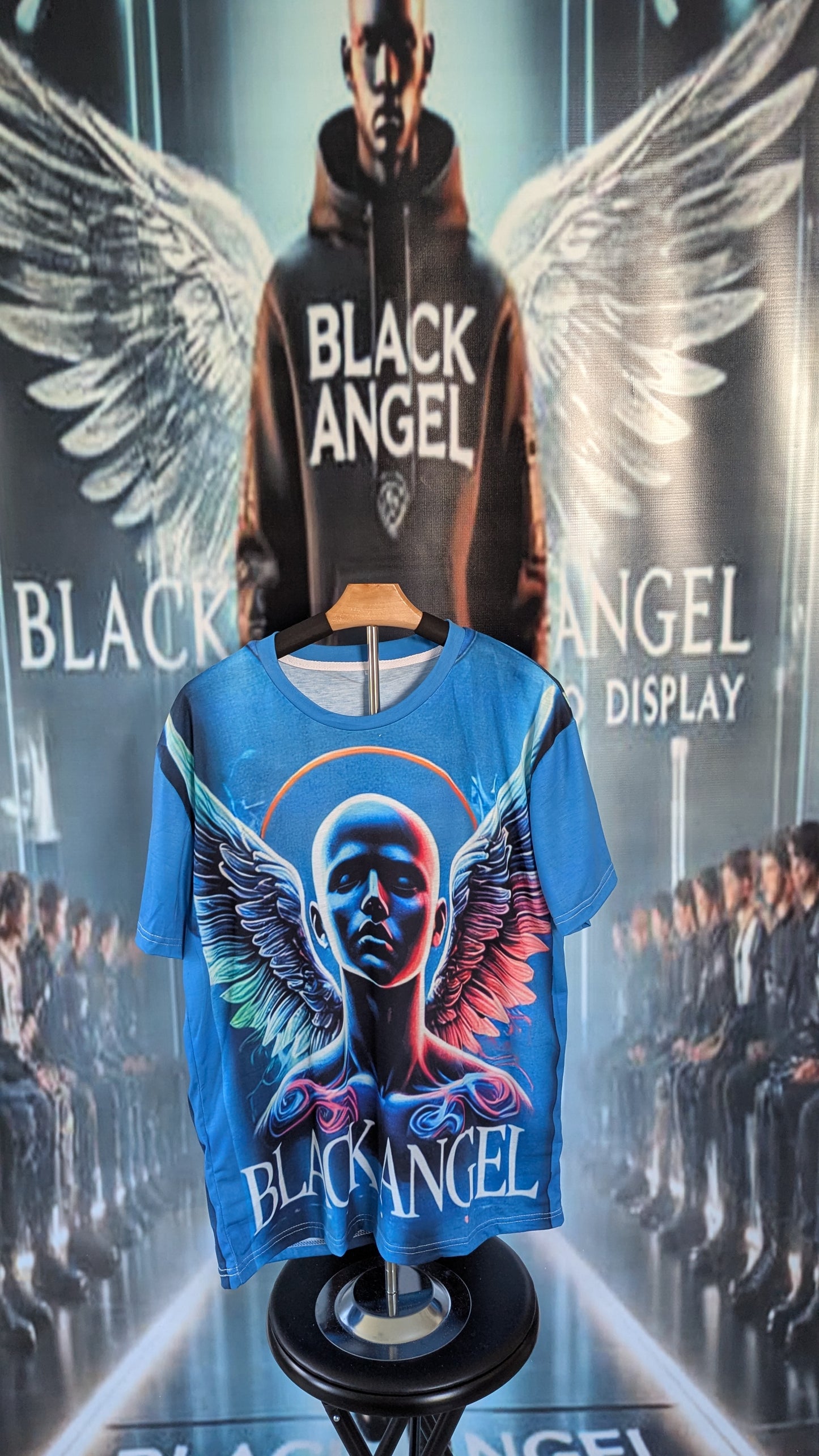Deep Blue Black Angel t-shirt