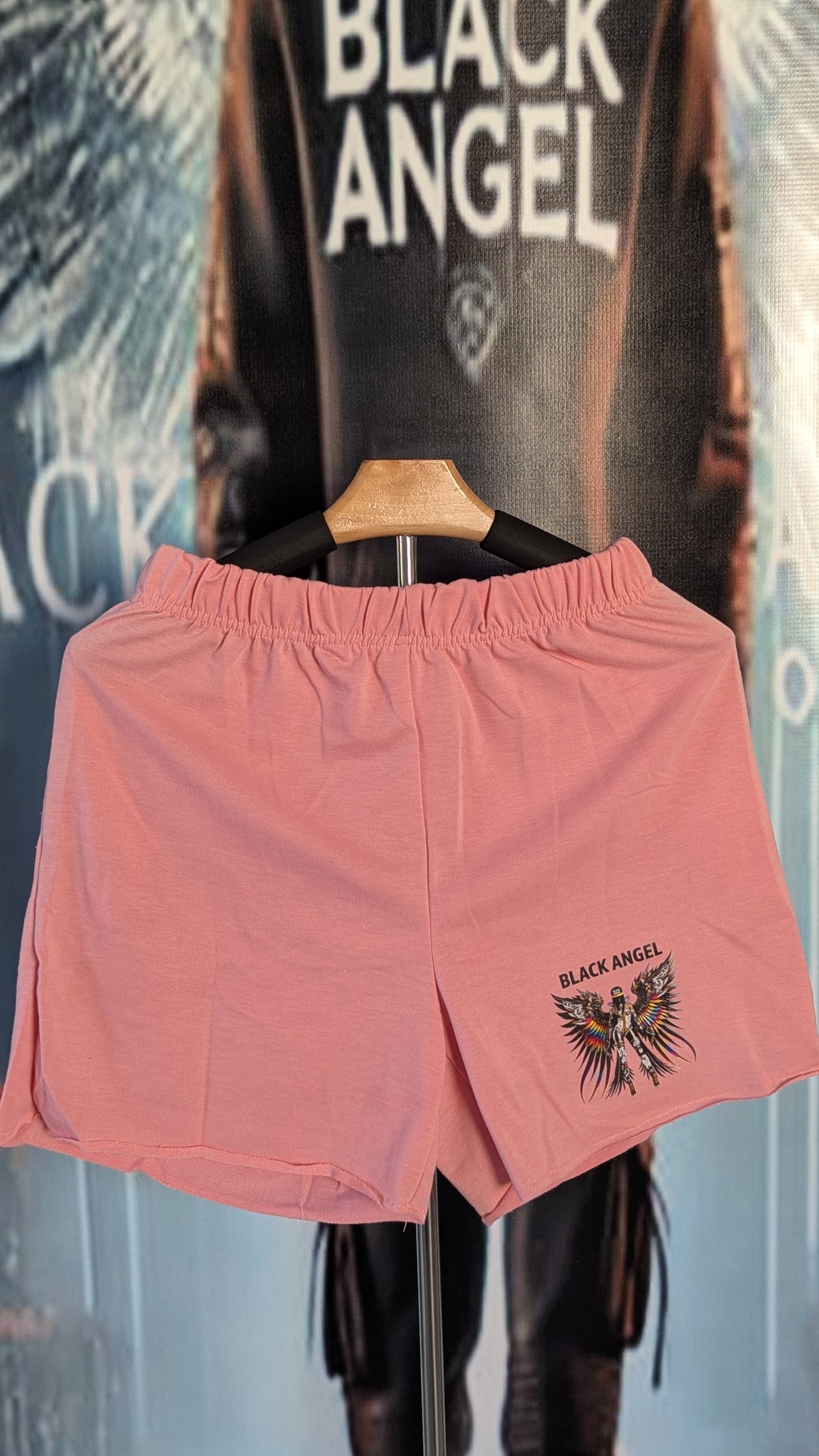 BLACK ANGEL WOMEN'S SHORT SET