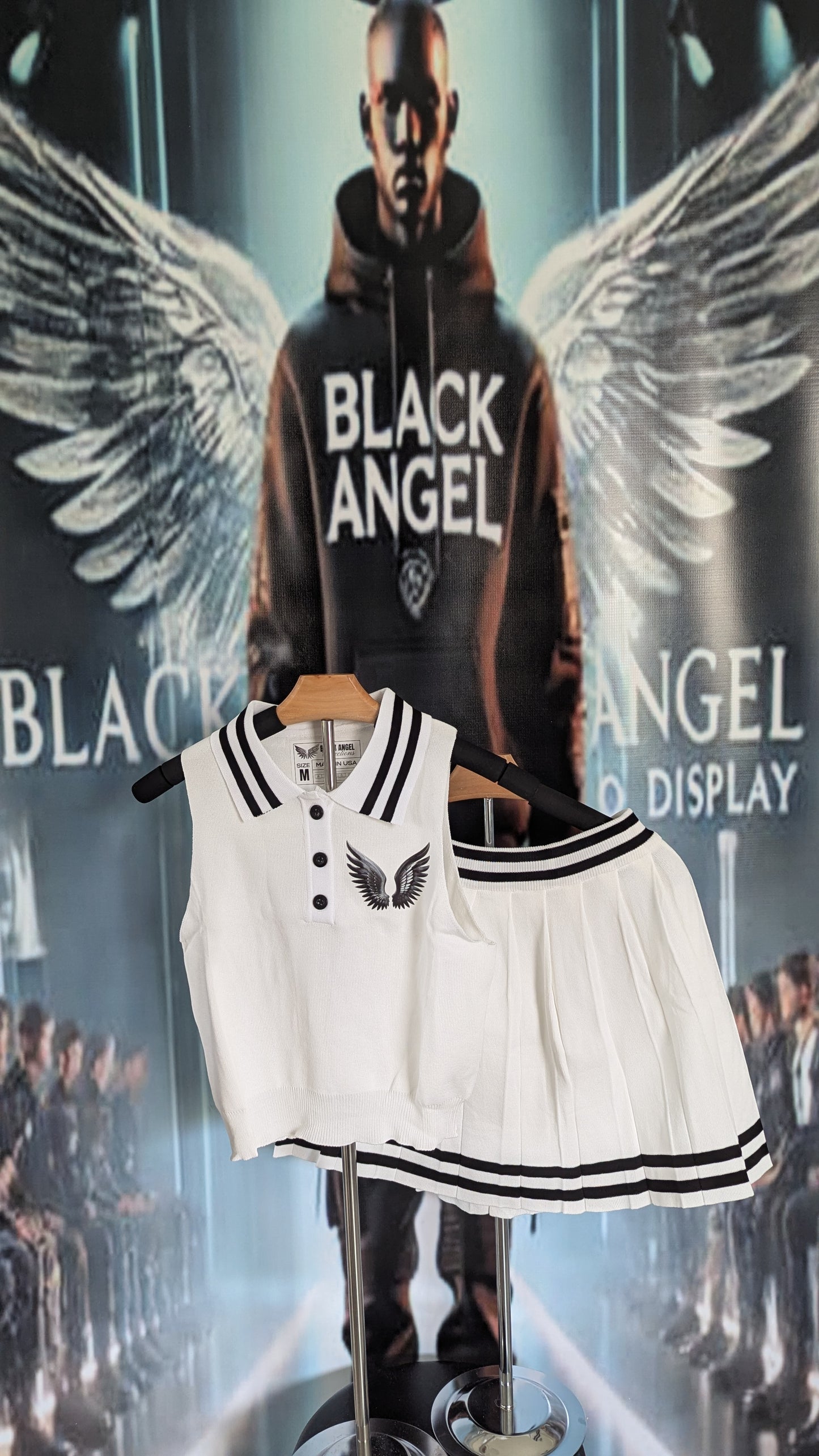 BLACK ANGEL WOMEN'S TENNIS SKIRT SETS