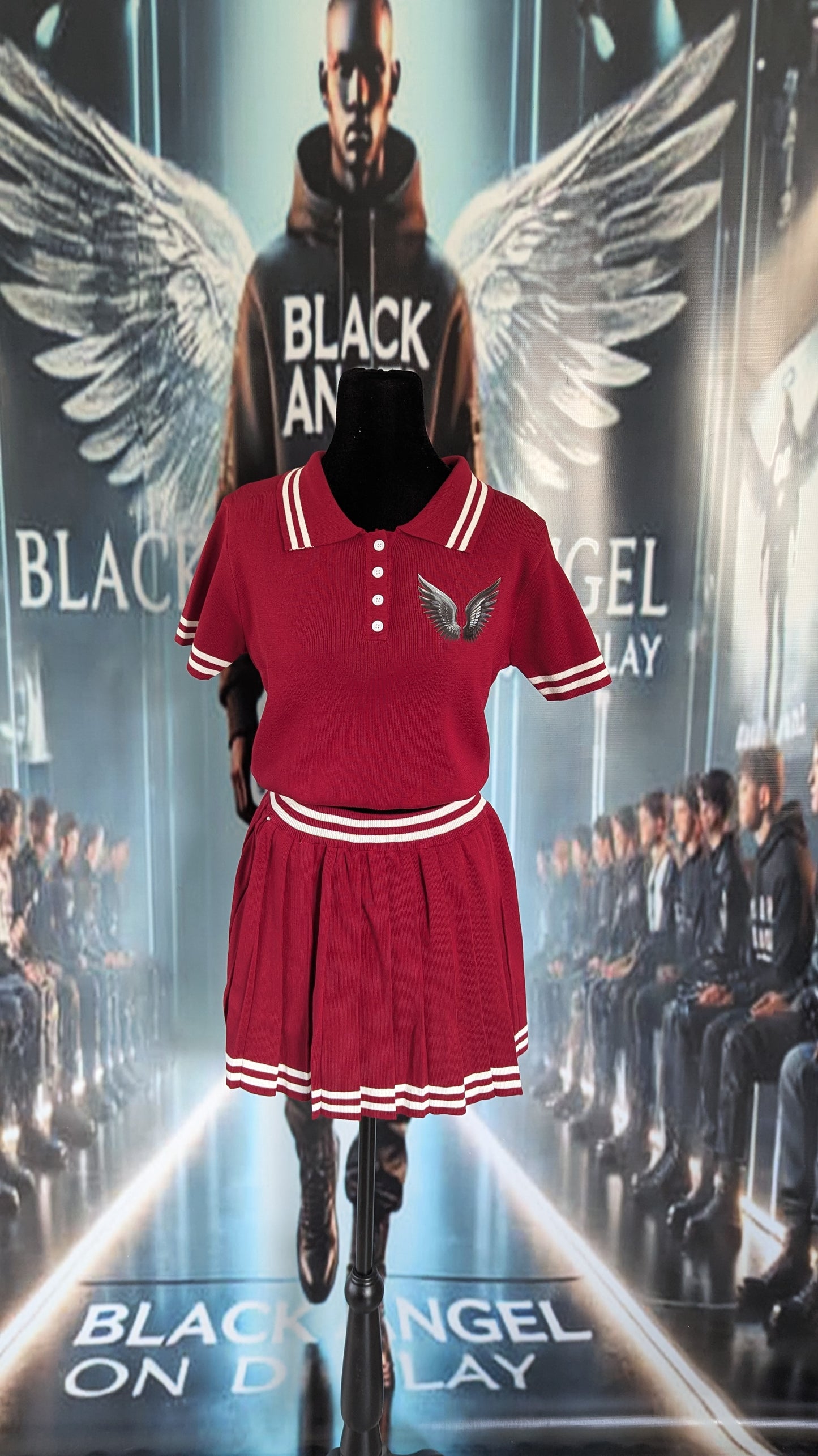 BLACK ANGEL WOMEN'S TENNIS SKIRT SETS