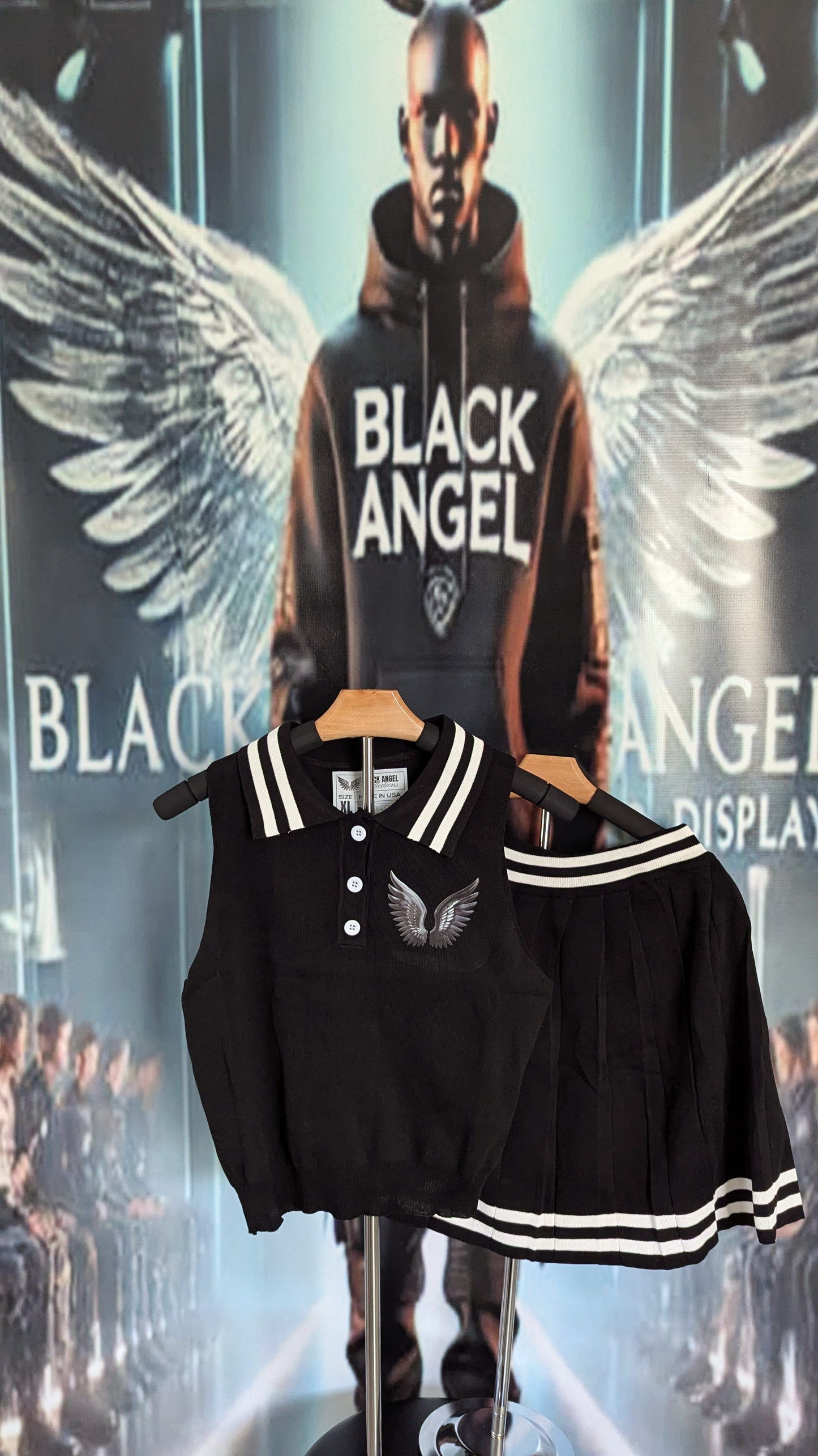 BLACK ANGEL WOMEN'S TENNIS SKIRT SETS