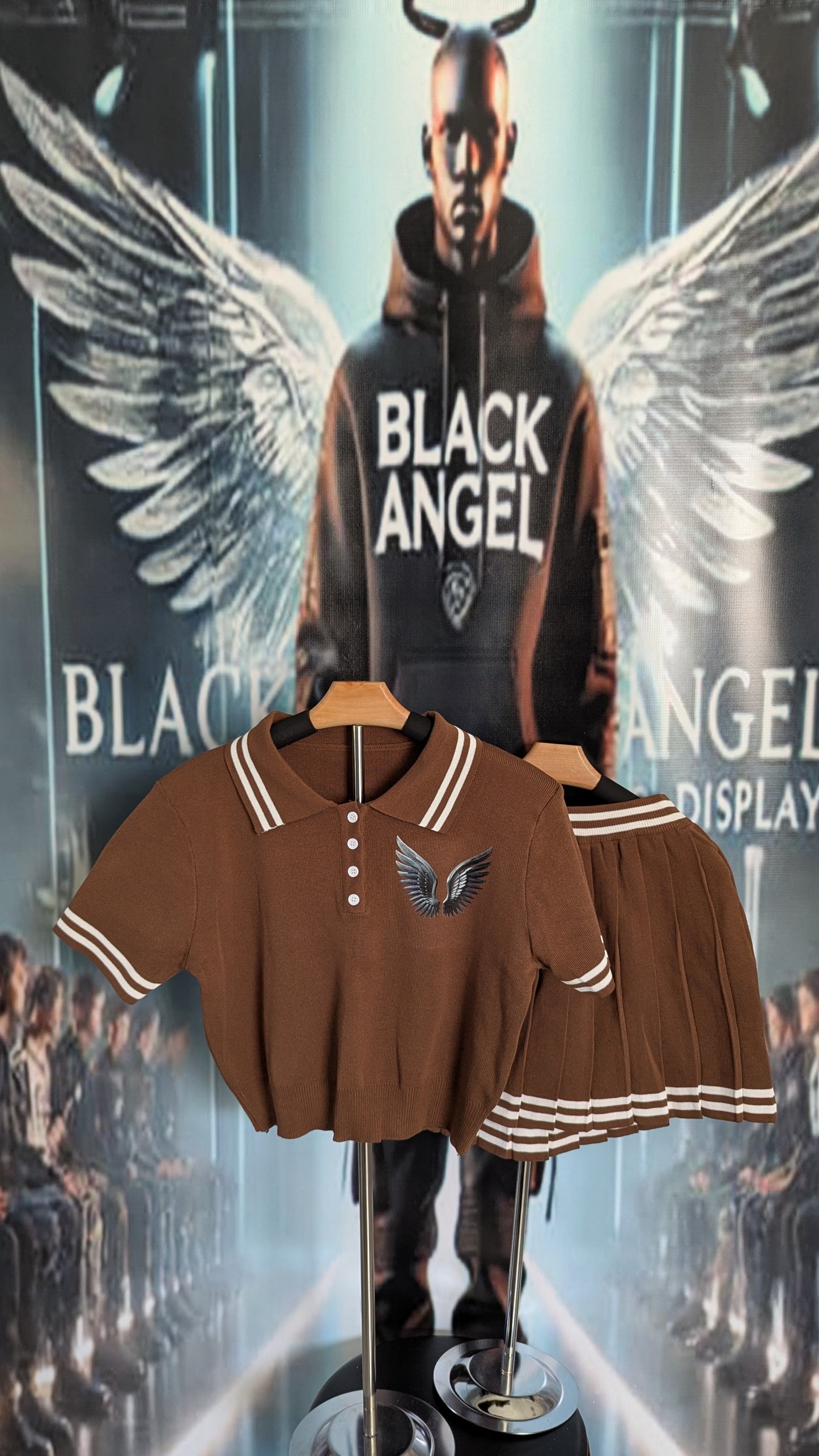 BLACK ANGEL WOMEN'S TENNIS SKIRT SETS