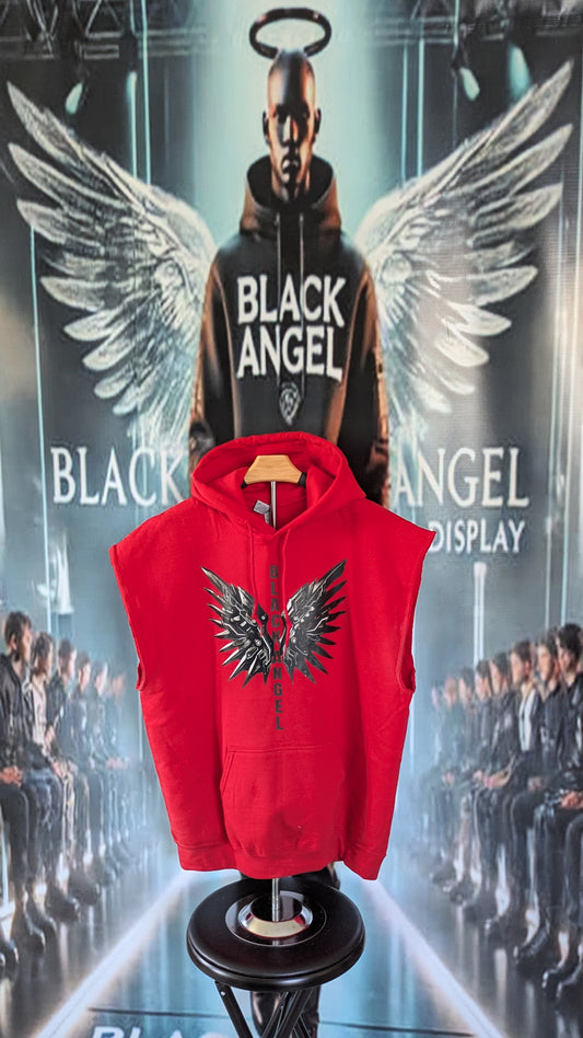 Black Angel Short Sleeve Hoodie