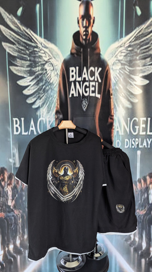 BLACK ANGEL MEN'S SHORT SET