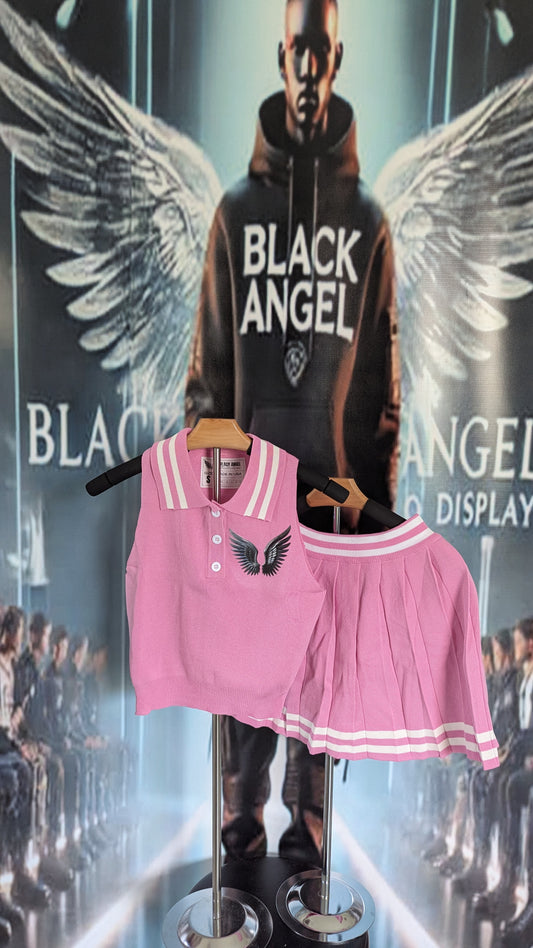BLACK ANGEL WOMEN'S TENNIS SKIRT SETS